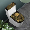 Golden Spiritual Koi Carp Print Toilet Lid And Tank Cover Set