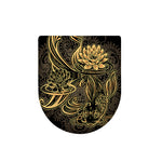 Golden Spiritual Koi Carp Print Toilet Lid Cover