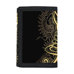 Golden Spiritual Koi Carp Print Trifold Wallet