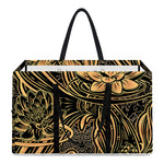 Golden Spiritual Koi Carp Print Utility Tote Bag