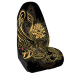 Golden Spiritual Koi Carp Print Waterproof Car Seat Cover