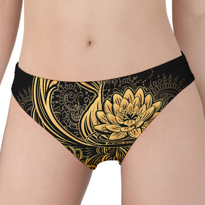 Golden Spiritual Koi Carp Print Women's Panties