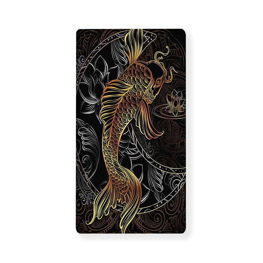 Golden Spiritual Koi Fish Print Baby Crib Sheet
