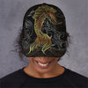 Golden Spiritual Koi Fish Print Baseball Cap