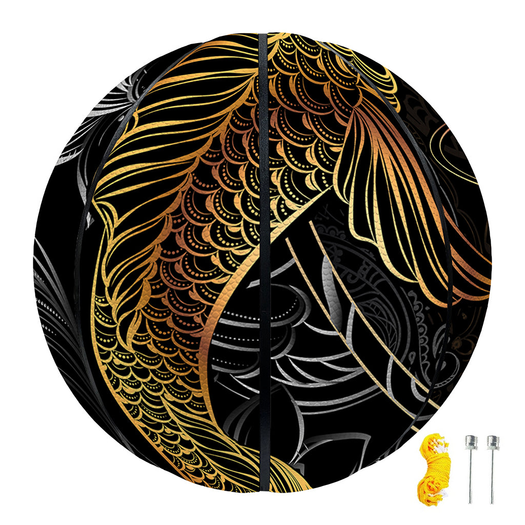 Golden Spiritual Koi Fish Print Basketball