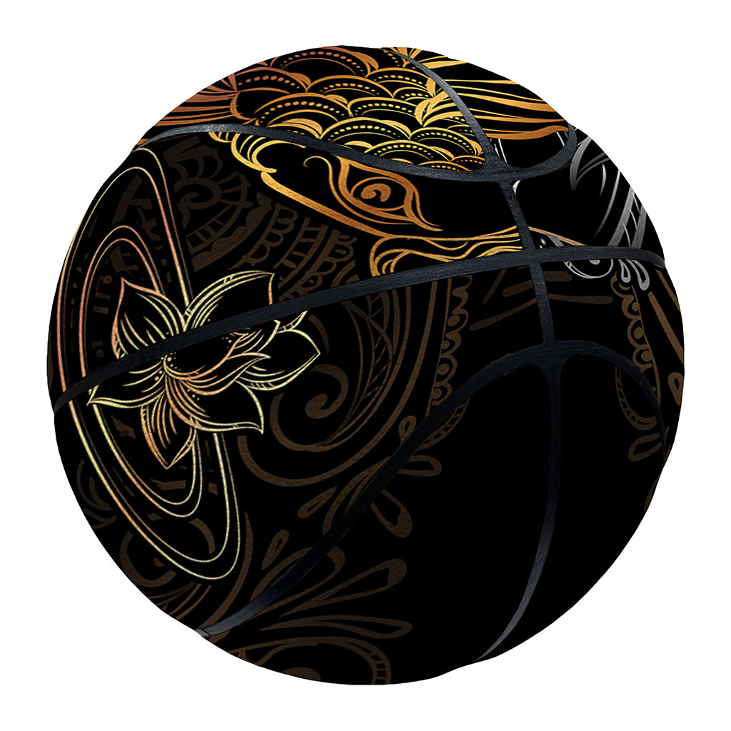 Golden Spiritual Koi Fish Print Basketball
