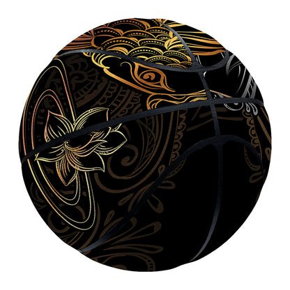 Golden Spiritual Koi Fish Print Basketball