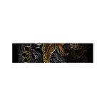 Golden Spiritual Koi Fish Print Bed Runner