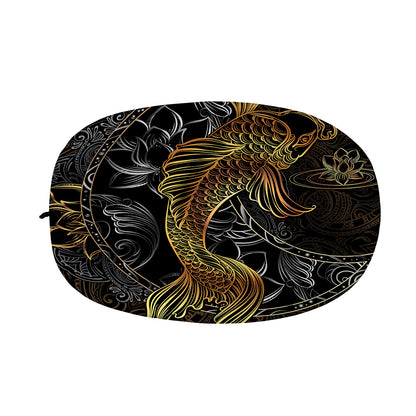 Golden Spiritual Koi Fish Print Car Side Mirror Covers