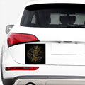 Golden Spiritual Koi Fish Print Car Sticker