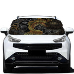 Golden Spiritual Koi Fish Print Car Windshield Snow Cover