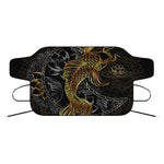 Golden Spiritual Koi Fish Print Car Windshield Snow Cover