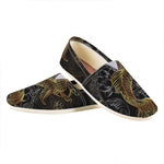 Golden Spiritual Koi Fish Print Casual Shoes