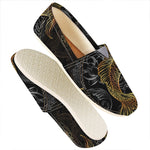 Golden Spiritual Koi Fish Print Casual Shoes
