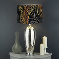 Golden Spiritual Koi Fish Print Drum Lamp Shade