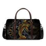 Golden Spiritual Koi Fish Print Duffle Bag
