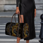 Golden Spiritual Koi Fish Print Duffle Bag