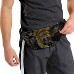 Golden Spiritual Koi Fish Print Fanny Pack