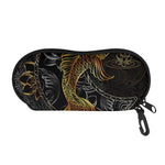 Golden Spiritual Koi Fish Print Glasses Case