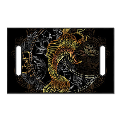Golden Spiritual Koi Fish Print Golf Cart Seat Cover