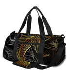 Golden Spiritual Koi Fish Print Gym Bag