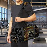 Golden Spiritual Koi Fish Print Gym Bag
