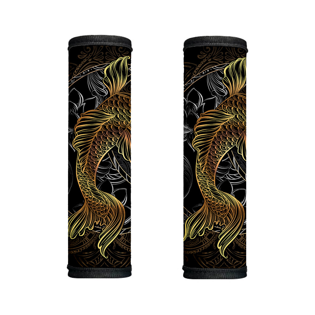Golden Spiritual Koi Fish Print Handle Covers