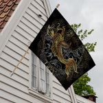 Golden Spiritual Koi Fish Print House Flag