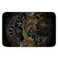 Golden Spiritual Koi Fish Print Indoor Door Mat