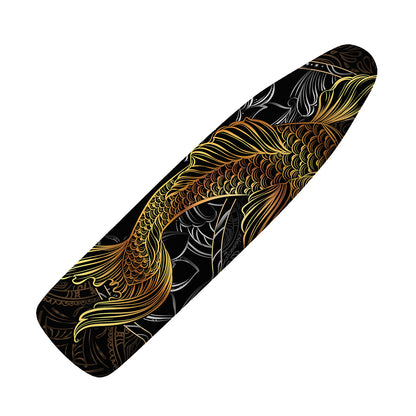 Golden Spiritual Koi Fish Print Ironing Board Cover