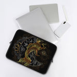 Golden Spiritual Koi Fish Print Laptop Sleeve