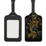 Golden Spiritual Koi Fish Print Luggage Tag