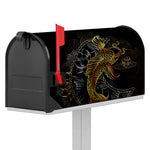 Golden Spiritual Koi Fish Print Mailbox Cover