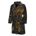 Golden Spiritual Koi Fish Print Men's Bathrobe