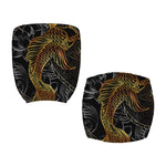 Golden Spiritual Koi Fish Print Office Chair Cover