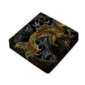Golden Spiritual Koi Fish Print Outdoor Seat Cushion Cover