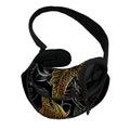 Golden Spiritual Koi Fish Print Pet Sling Carrier