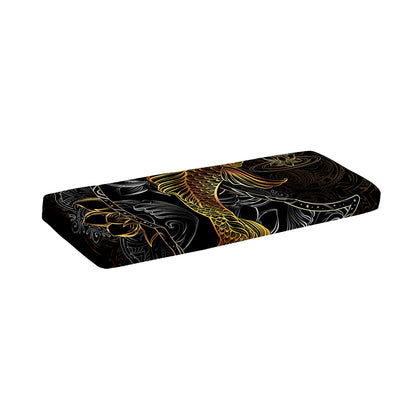 Golden Spiritual Koi Fish Print Piano Keyboard Cover