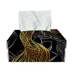 Golden Spiritual Koi Fish Print Rectangle Tissue Box Cover