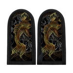 Golden Spiritual Koi Fish Print Skillet Handle Cover