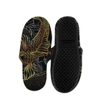 Golden Spiritual Koi Fish Print Slippers