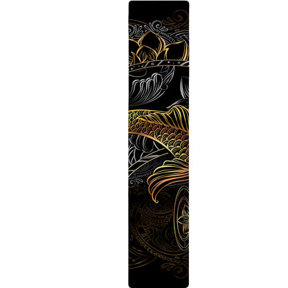 Golden Spiritual Koi Fish Print Table Runner