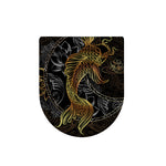 Golden Spiritual Koi Fish Print Toilet Lid Cover