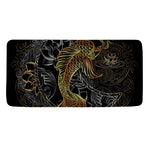 Golden Spiritual Koi Fish Print Towel