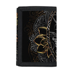 Golden Spiritual Koi Fish Print Trifold Wallet