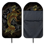 Golden Spiritual Koi Fish Print Waterproof Car Seat Cover