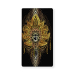 Golden Spiritual Lotus Print Baby Crib Sheet