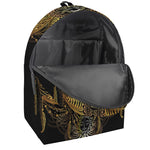 Golden Spiritual Lotus Print Backpack