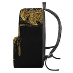 Golden Spiritual Lotus Print Backpack