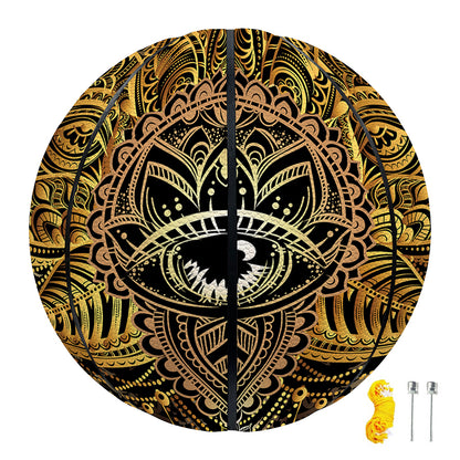 Golden Spiritual Lotus Print Basketball